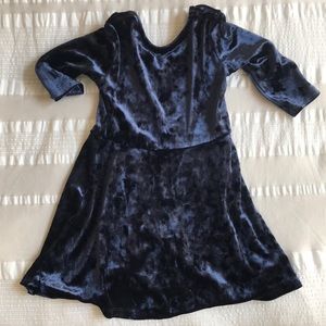 Navy Velour Dress